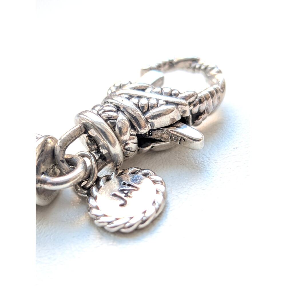 JAI by John Hardy Pink Leather Sterling Silver Bracelet 7.5in - Picture 6 of 6